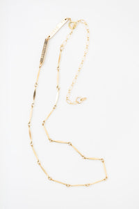 Gold-Filled Branded Chain Necklace